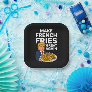 Donald Trump 2024 Machen Sie French Fry wieder gro Pappteller