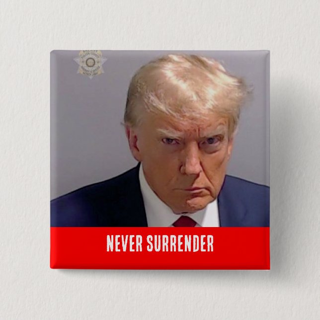 Donald Trump 2024: "Niemals Übergabetaste" Button (Vorderseite)