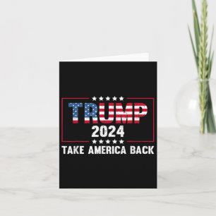 Donald Trump 2024 Nimm Amerika zurück Retro Vintag Karte