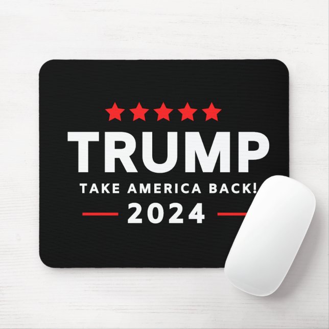 Donald Trump 2024 nimmt Amerika zurück Mousepad (Mit Mouse)