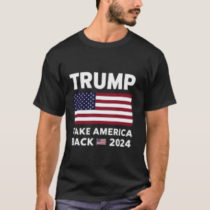 Donald Trump 2024 nimmt den Rücken Amerikas in den T-Shirt