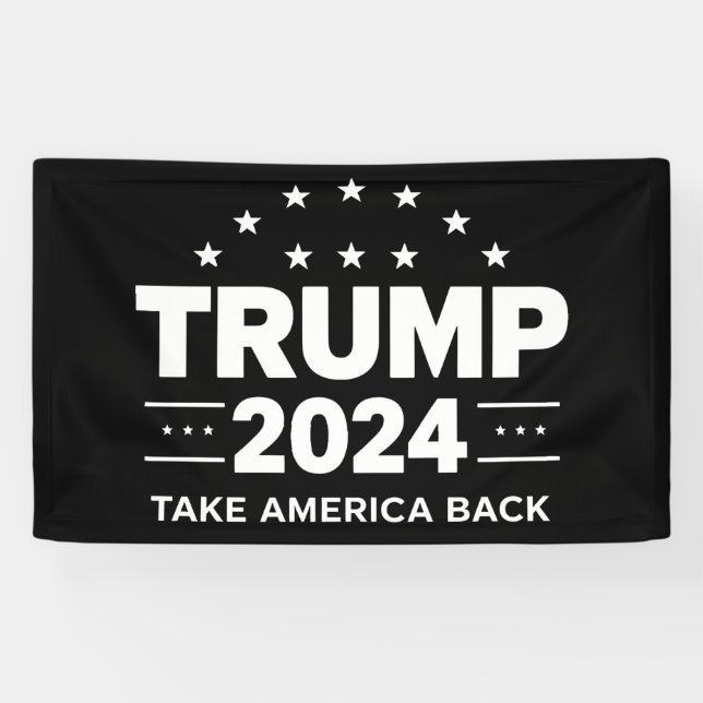Donald Trump 2024 nimmt die Wahlen in Amerika zurü Banner (Horizontal)