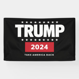 Donald Trump 2024 nimmt die Wahlen in Amerika zurü Banner