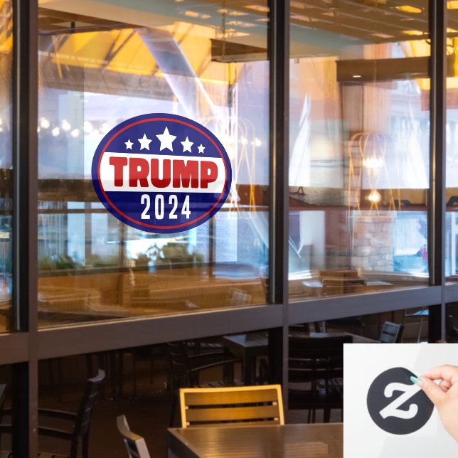 Donald Trump 2024 nimmt die Wahlen in Amerika zurü Fensteraufkleber (Restaurantfenster)