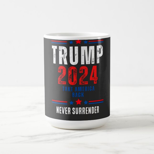 Donald Trump 2024 nimmt die Wahlen in Amerika zurü Kaffeetasse (Mittel)