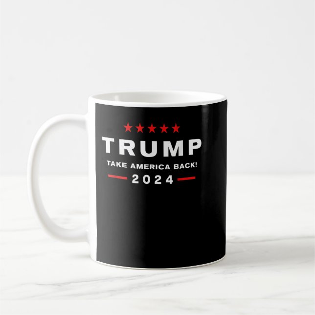 Donald Trump 2024 nimmt die Wahlen in Amerika zurü Kaffeetasse (Links)