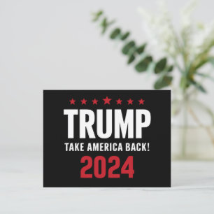 Donald Trump 2024 nimmt die Wahlen in Amerika zurü Postkarte