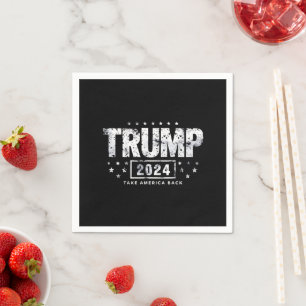 Donald Trump 2024 nimmt die Wahlen in Amerika zurü Serviette