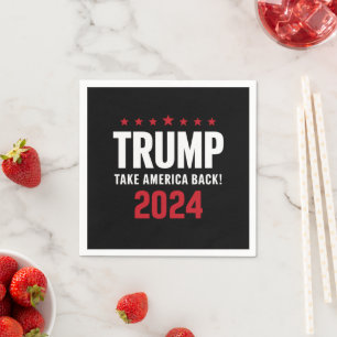 Donald Trump 2024 nimmt die Wahlen in Amerika zurü Serviette