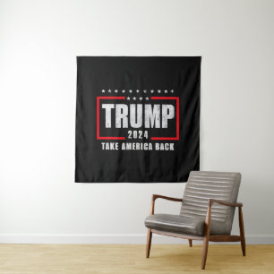 Donald Trump 2024 nimmt die Wahlen in Amerika zurü Wandteppich