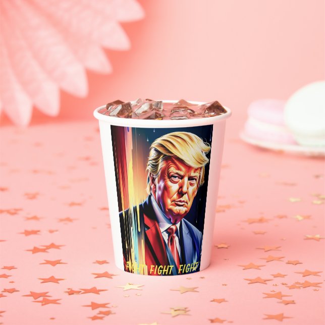 DONALD TRUMP 2024 PAPIER CUPS PAPPBECHER (Insitu)