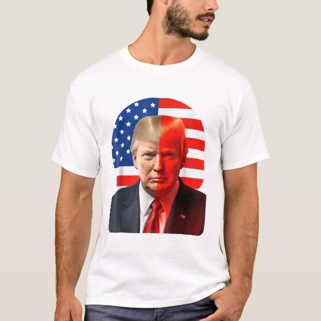 Donald Trump 2024 Präsident Legend American Flag T-Shirt (Vorderseite)