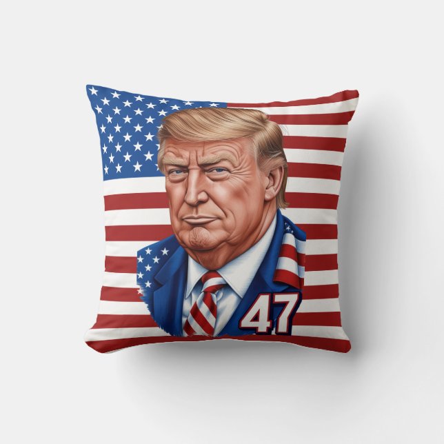 Donald Trump 2024 Presidential 47 Winner - USA Kissen (Vorderseite)