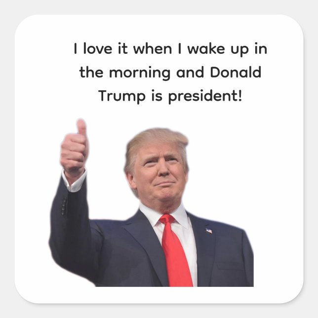 Donald Trump 2024 Quadratischer Aufkleber (Vorderseite)