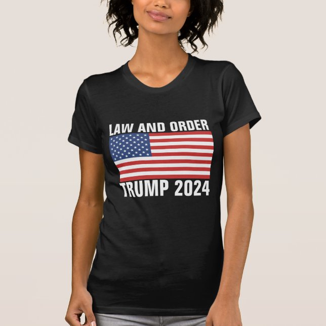 DONALD TRUMP 2024, T - SHIRT DES RECHTS UND DER OR (Vorderseite)