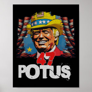 Donald Trump 2024 Trump Für 47. Präsident Usa Ele Poster