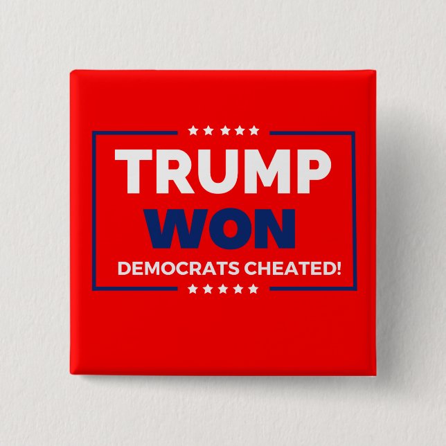 Donald Trump 2024 Trump Won Button (Vorderseite)