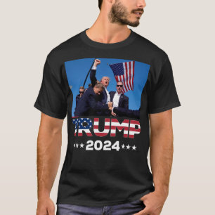 Donald Trump 2024 überlebte den Schuss bei der Kun T-Shirt