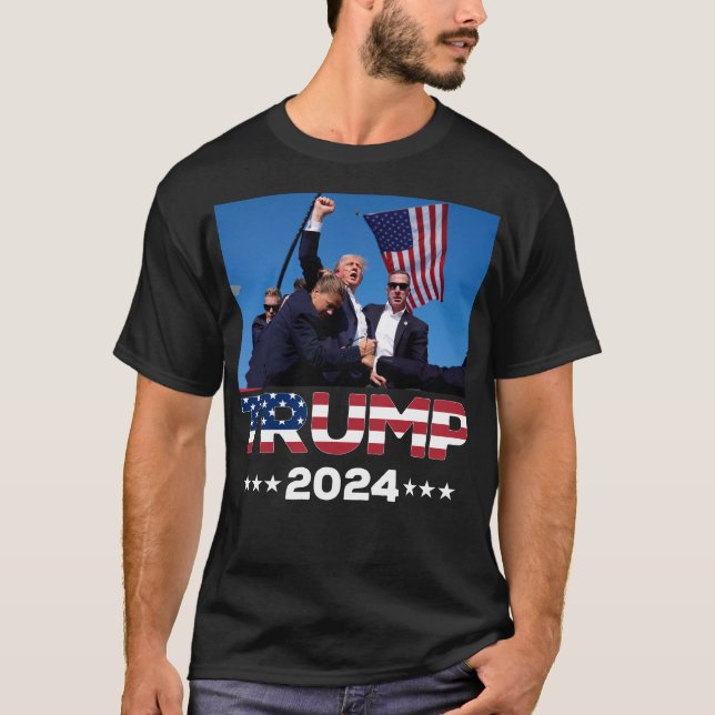 Donald Trump 2024 überlebte den Schuss bei der Kun T-Shirt (Vorderseite)