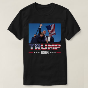 Donald Trump 2024 überlebte den Schuss bei der Kun T-Shirt