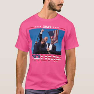 Donald Trump 2024 überlebte den Schuss bei der Kun T-Shirt