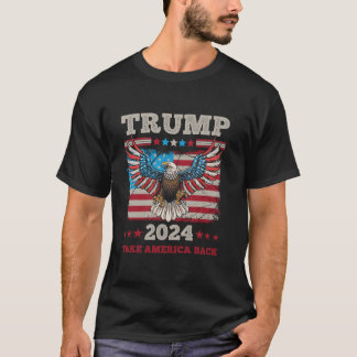 Donald Trump 2024 USA Election Take America Back V T-Shirt