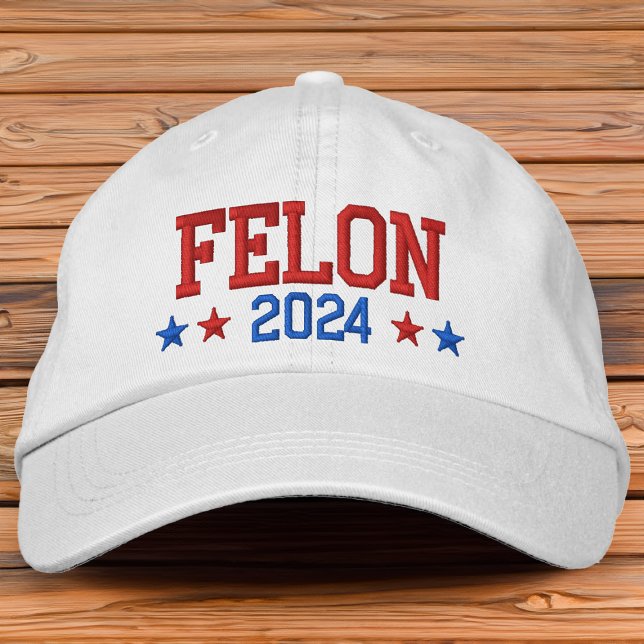 Donald Trump 2024 verurteilt Felon Bestickte Baseballkappe (Trump Convicted felon 2024 funny hat)