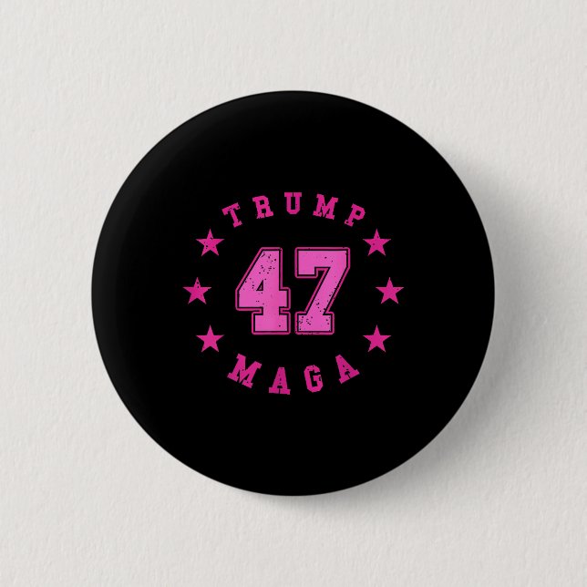 Donald Trump 2024 Wahl 45 47 Präsident Button (Vorderseite)