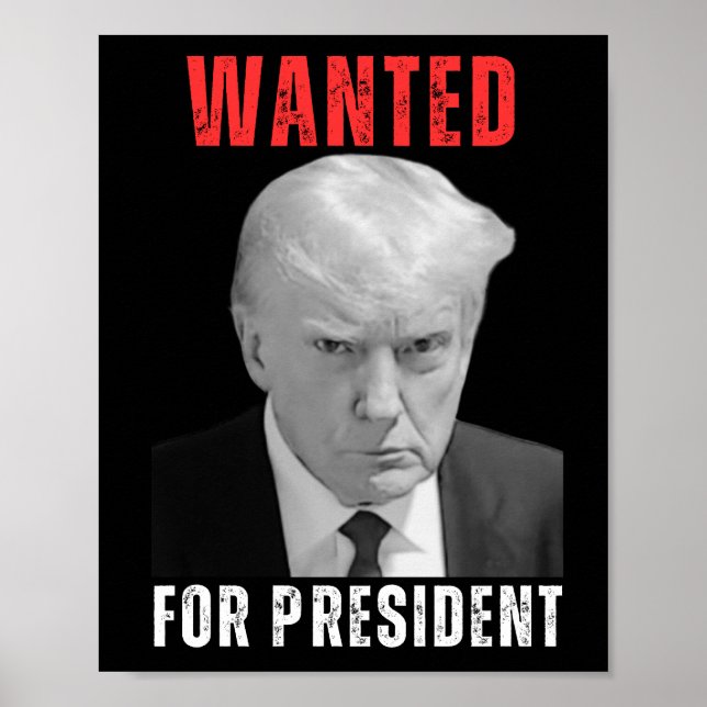 Donald Trump 2024 Wollte für Präsident Poster (Vorne)
