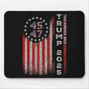 Donald Trump 2025: Amerikas amerikanische Flagge b Mousepad