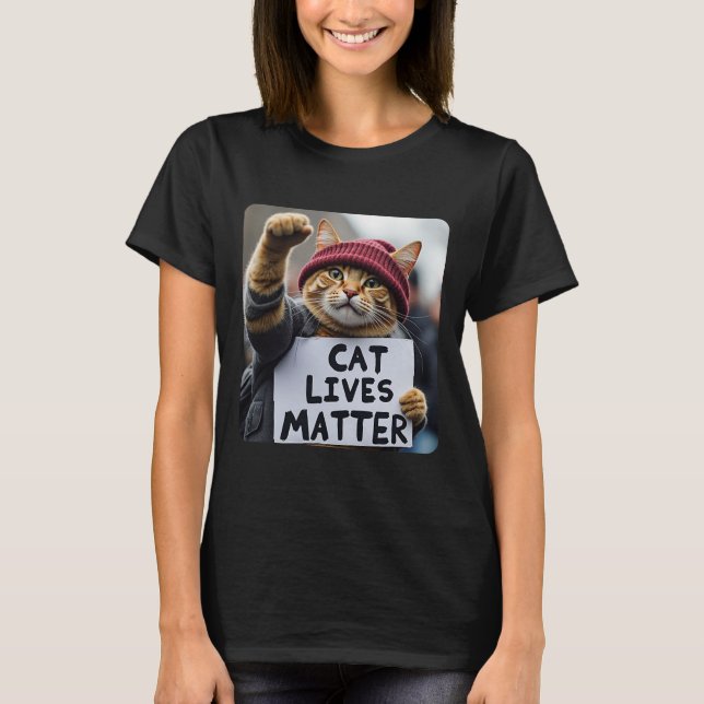 Donald Trump 2025 Cats Live Problem T-Shirt (Vorderseite)