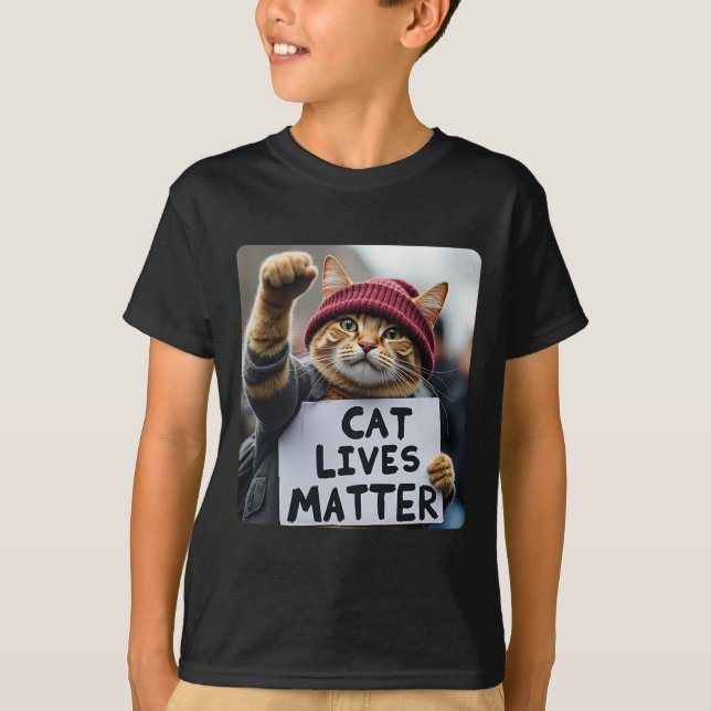 Donald Trump 2025 Cats Live Problem T-Shirt (Vorderseite)
