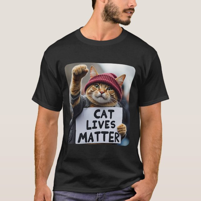Donald Trump 2025 Cats Live Problem T-Shirt (Vorderseite)