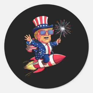 Donald Trump 2025 Glückwunsch 4. Juli Trump Amerik Runder Aufkleber