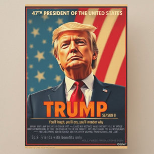 Donald Trump 2025 ironische Fun-Serie Cover Feiertagskarte