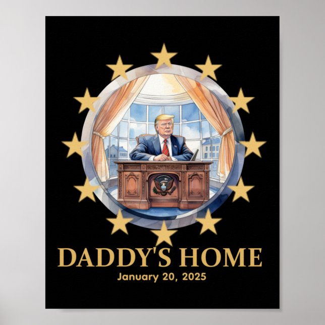 Donald Trump 2025 Oval Office Inaug Poster (Vorne)