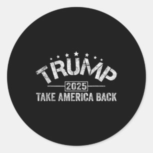 Donald Trump 2025 rückt Amerika am 4. Juli El zurü Runder Aufkleber