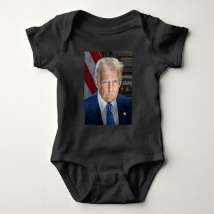 Donald Trump 2025 US-Präsident Portrait Baby Strampler