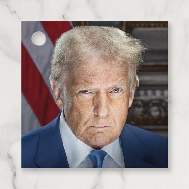 Donald Trump 2025 US-Präsident Portrait Geschenkanhänger (Vorderseite)