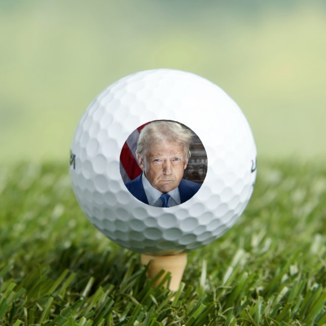 Donald Trump 2025 US-Präsident Portrait Golfball (Insitu T-Shirt)