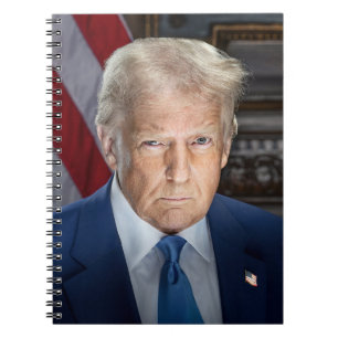 Donald Trump 2025 US-Präsident Portrait Notizblock