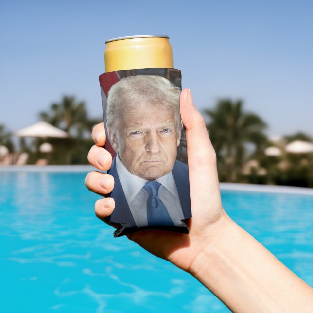 Donald Trump 2025 US-Präsident Portrait Selters Dosenkühler (In Situ Pool)