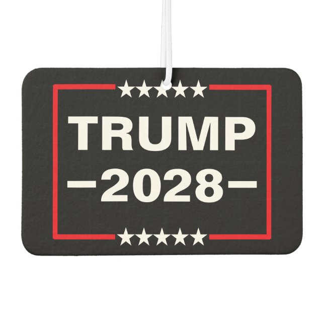 Donald Trump 2028 Präsident Autolufterfrischer (Vorderseite)