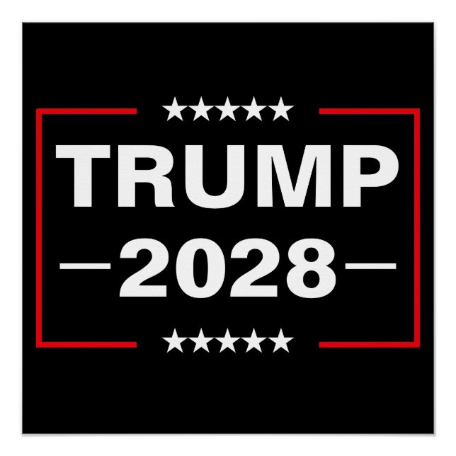 Donald Trump 2028 Präsident Poster (Vorderseite)