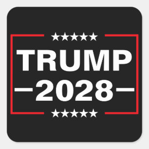 Donald Trump 2028 Präsident Quadratischer Aufkleber