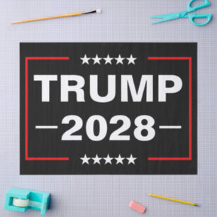 Donald Trump 2028 Präsident Seidenpapier