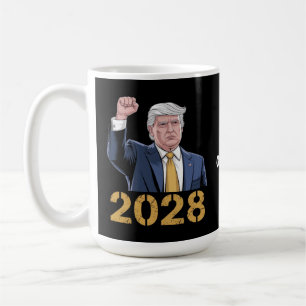 Donald Trump 2028 Pro Trump USA Flag wählen Kaffeetasse