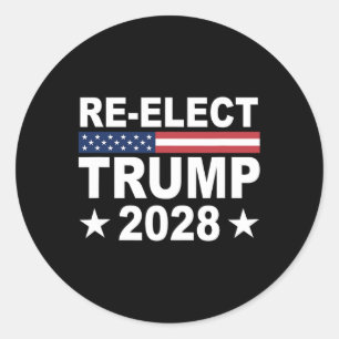 Donald Trump 2028 Republikanische US-Wahl wiederwä Runder Aufkleber