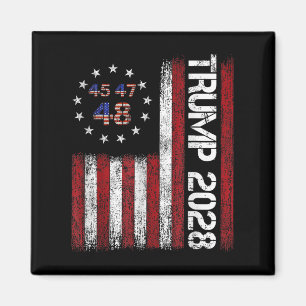 Donald Trump 2028 Trump 45 47 48. Magnet