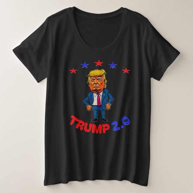 DONALD TRUMP 2.0 GROßE GRÖßE T-Shirt (Design vorne)